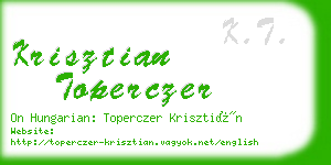 krisztian toperczer business card